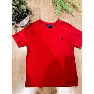 Polo by Ralph Lauren Red V-Neck Shirt